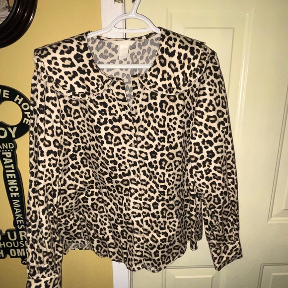 H &M Leopard Print Blouse - Picture 1 of 5
